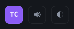The TC button in the top bar, switched on